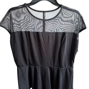 Elegant Black Mesh Top
